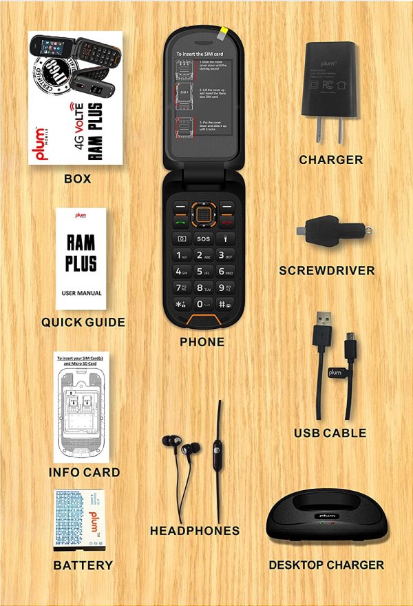 Plum Ram Plus (4G VoLTE) Rugged Water Proof Flip Phone - Image 7