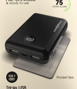 Chargeworx 10000mAh Triple USB Power Bank for 75 Extra Hours Charge